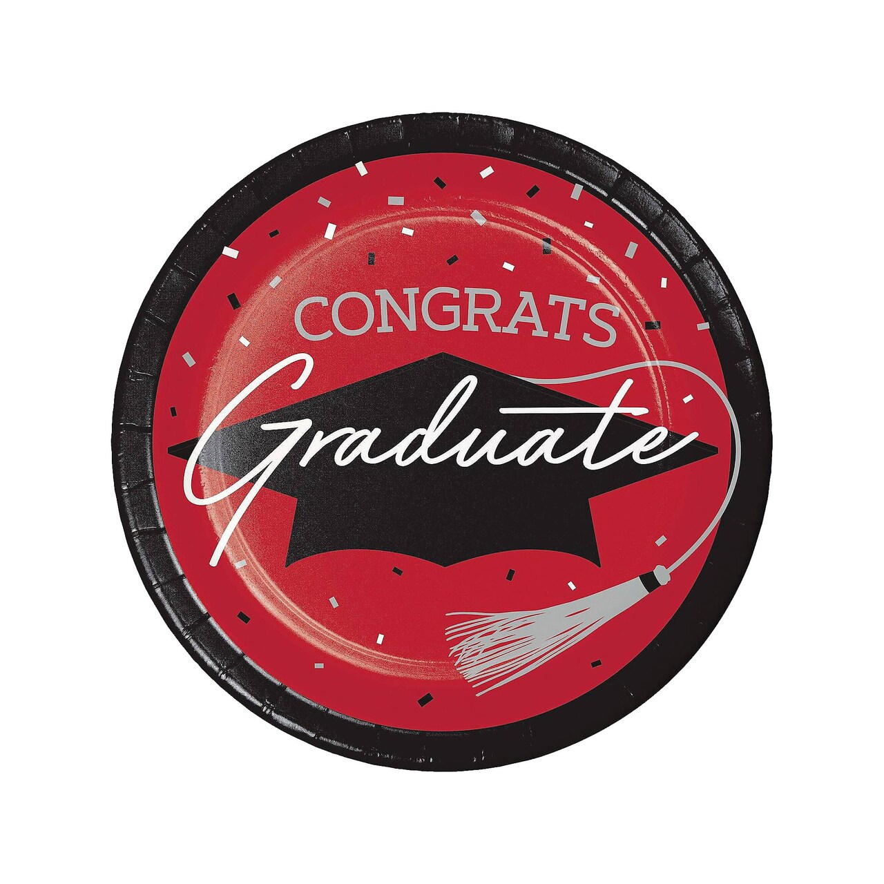 Creative Converting School Spirit Red Graduation Dinner Plates 54 Count